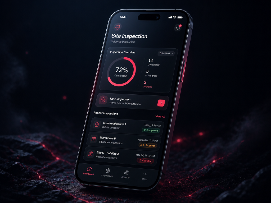 Mobile field safety inspection app